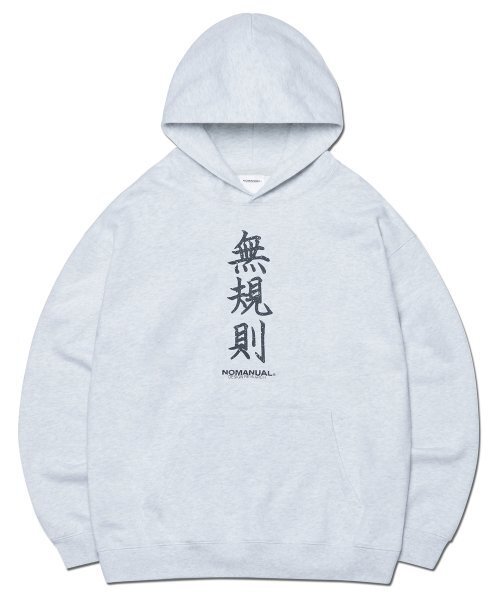 NOMANUAL(NOMANUAL)の「N.R HOODIE - WHITE MELANGE(パーカー・レディース・その他・SMALL/MEDIUM/LARGE)」の1枚目の写真