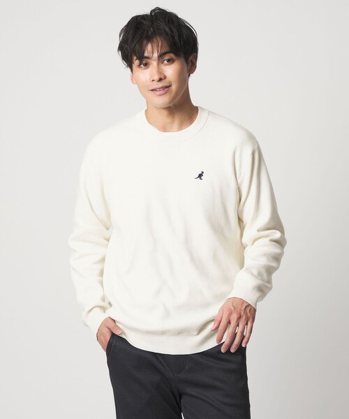 A DAY IN THE LIFE UNITED ARROWS(アデイインザライフユナイテッドアローズ)の「【別注】 <KANGOL>スウェットライク ニット-マシンウォッシャブル-<A DAY IN THE LIFE>(ニット/セーター・メンズ・ネイビー/ホワイト/グレー系・M/L)」の13枚目の写真