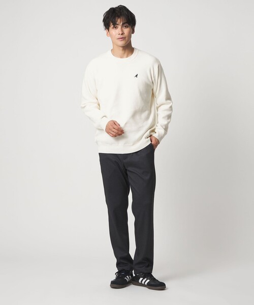 A DAY IN THE LIFE UNITED ARROWS(アデイインザライフユナイテッドアローズ)の「【別注】 <KANGOL>スウェットライク ニット-マシンウォッシャブル-<A DAY IN THE LIFE>(ニット/セーター・メンズ・ネイビー/ホワイト/グレー系・M/L)」の14枚目の写真