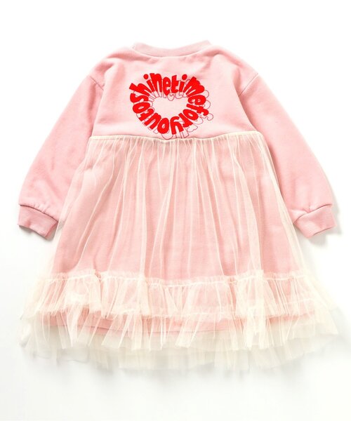 BREEZE(ブリーズ)の「ロゴ・ナンバリングチュールワンピ_ジュニア対応(ワンピース・キッズ・ベビーピンク/ネイビー・80/90/100/110/120/130/140)」の3枚目の写真