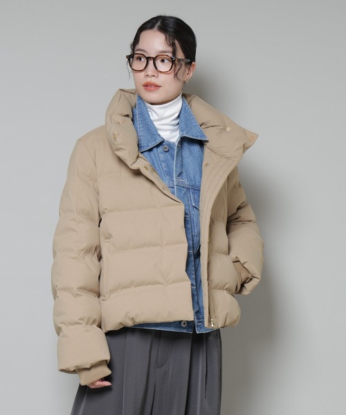 NANO universe（ナノユニバース）の「ボリュームネックダウンショートコート（ダウンジャケット/コート・レディース・ベージュ/ブラック/アイボリー・FREE）」の11枚目の写真