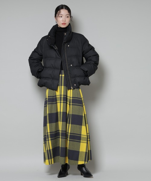 NANO universe（ナノユニバース）の「ボリュームネックダウンショートコート（ダウンジャケット/コート・レディース・ベージュ/ブラック/アイボリー・FREE）」の7枚目の写真