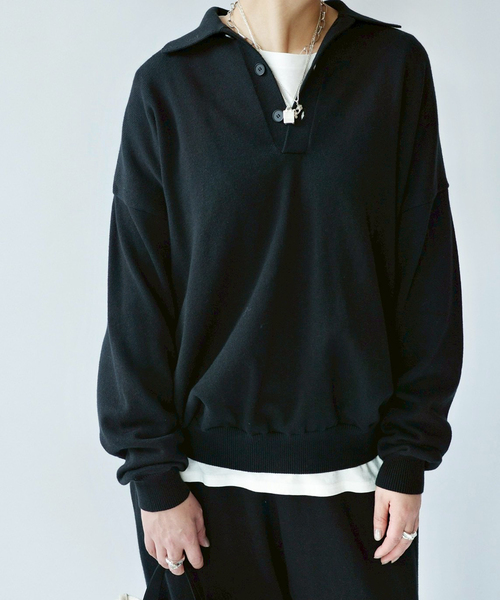 JOURNAL STANDARD LUXE（ジャーナルスタンダード　ラックス）の「C/Caテンジク ラガープルオーバー（ニット/セーター・レディース・ネイビー/ブラウン/ブラック・FREE）」の2枚目の写真