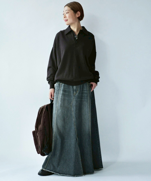 JOURNAL STANDARD LUXE（ジャーナルスタンダード　ラックス）の「C/Caテンジク ラガープルオーバー（ニット/セーター・レディース・ネイビー/ブラウン/ブラック・FREE）」の12枚目の写真