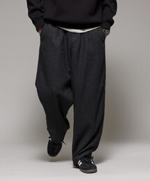ワイドシルエット ウォッシュド フランネル トラウザーズ / Washed Flannel Trousers