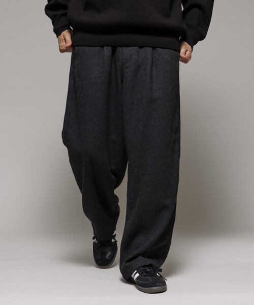 FREAK'S STORE（フリークスストア）の「ワイドシルエット ウォッシュド フランネル トラウザーズ / Washed Flannel Trousers（その他パンツ・メンズ・グリーン/ブラウン/ブラック・MEDIUM/LARGE）」の12枚目の写真