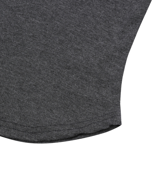 MUCENT(ムセント)の「ベリンVネッククロップローリング半袖ティー(5色)(Tシャツ/カットソー・レディース・チャコール/Beige/ホワイト/グレー/ブラック・FREE)」の8枚目の写真