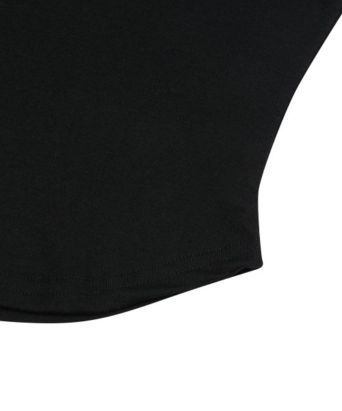 MUCENT(ムセント)の「ベリンVネッククロップローリング半袖ティー(5色)(Tシャツ/カットソー・レディース・チャコール/Beige/ホワイト/グレー/ブラック・FREE)」の12枚目の写真