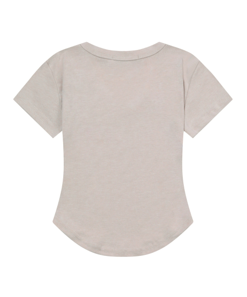 MUCENT(ムセント)の「ベリンVネッククロップローリング半袖ティー(5色)(Tシャツ/カットソー・レディース・チャコール/Beige/ホワイト/グレー/ブラック・FREE)」の14枚目の写真
