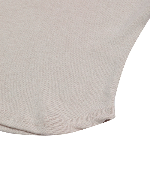 MUCENT(ムセント)の「ベリンVネッククロップローリング半袖ティー(5色)(Tシャツ/カットソー・レディース・チャコール/Beige/ホワイト/グレー/ブラック・FREE)」の16枚目の写真