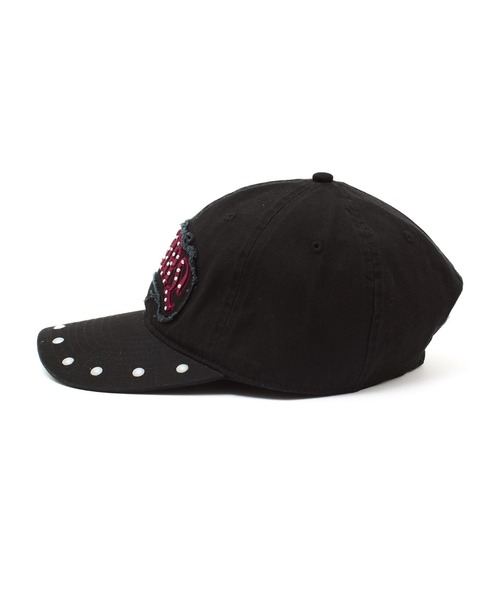 X-girl（エックスガール）の「STUDDED LOGO PATCH 6PANEL CAP（キャップ・レディース・ブラック/ピンク/カモフラージュ・ONE SIZE）」の14枚目の写真