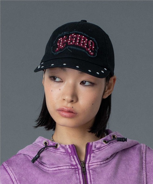 STUDDED LOGO PATCH 6PANEL CAP（キャップ）｜X-girl（エックスガール