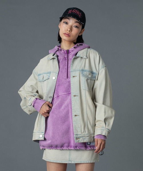 X-girl（エックスガール）の「STUDDED LOGO PATCH 6PANEL CAP（キャップ・レディース・ブラック/ピンク/カモフラージュ・ONE SIZE）」の17枚目の写真