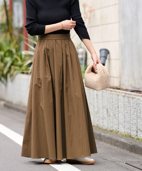 JOURNAL STANDARD relume（ジャーナルスタンダード　レリューム）の「《WEB限定追加2》ギャザーフレアスカート（スカート・レディース・ブラウン系その他・38/36）」の6枚目の写真