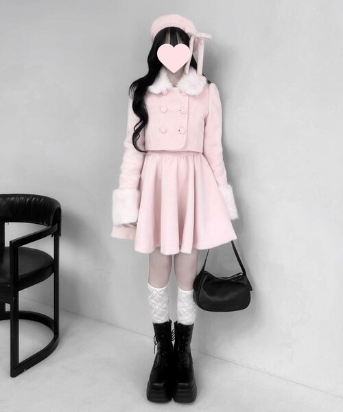 OLIVE des OLIVE（オリーブデオリーブ）の「【インフルエンサー企画】miko merry onepiece（ワンピース・レディース・ピンク/ブラック・FREE）」の19枚目の写真