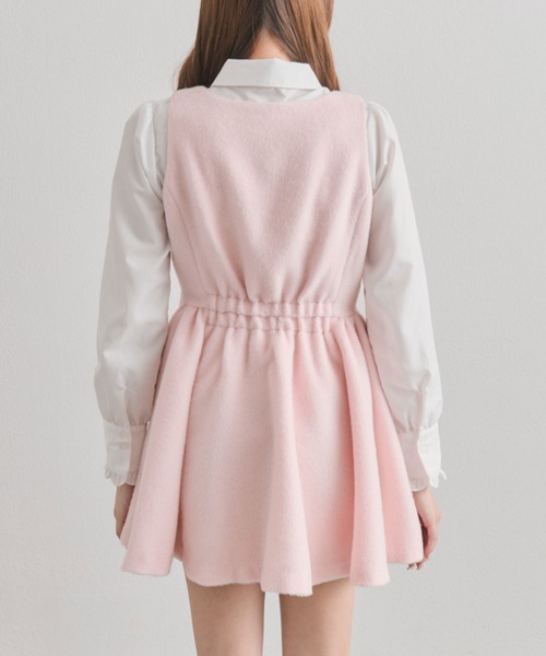 OLIVE des OLIVE（オリーブデオリーブ）の「【インフルエンサー企画】miko merry onepiece（ワンピース・レディース・ピンク/ブラック・FREE）」の5枚目の写真