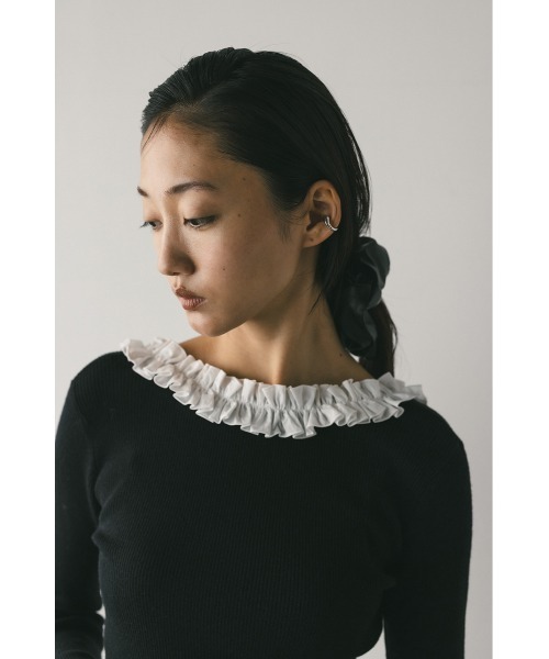 バックオープンフリルニットトップ（ニット/セーター）｜STYLEMIXER