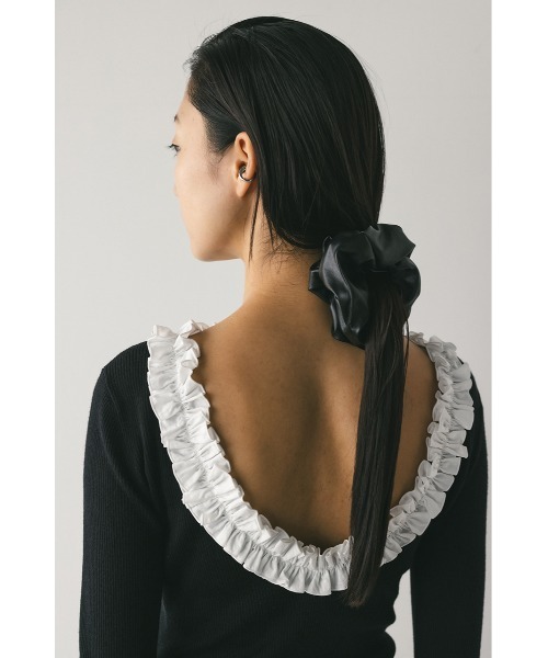 バックオープンフリルニットトップ（ニット/セーター）｜STYLEMIXER