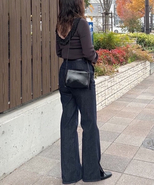 バックオープンフリルニットトップ（ニット/セーター）｜STYLEMIXER