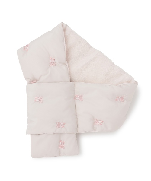 petit main（プティマイン）の「アソート刺しゅう中綿マフラー（マフラー・キッズ・ネイビー/グレー/ライトピンク/アイボリー・F）」の4枚目の写真