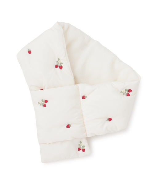 petit main（プティマイン）の「アソート刺しゅう中綿マフラー（マフラー・キッズ・ネイビー/グレー/ライトピンク/アイボリー・F）」の8枚目の写真