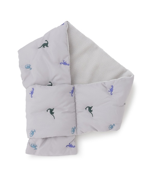 petit main（プティマイン）の「アソート刺しゅう中綿マフラー（マフラー・キッズ・ネイビー/グレー/ライトピンク/アイボリー・F）」の9枚目の写真