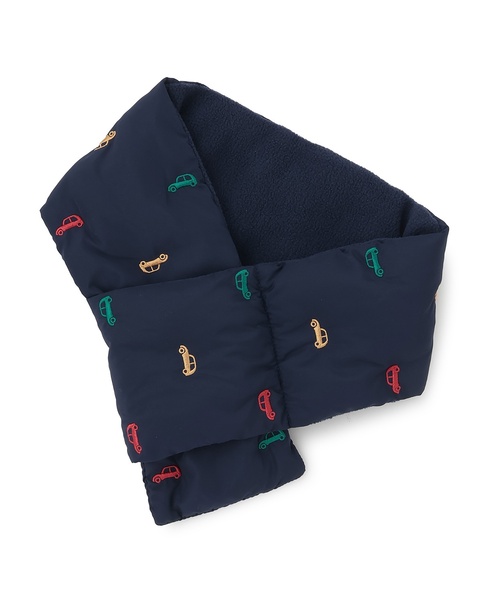 petit main（プティマイン）の「アソート刺しゅう中綿マフラー（マフラー・キッズ・ネイビー/グレー/ライトピンク/アイボリー・F）」の10枚目の写真