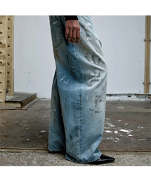 ERER（エルエル）の「ペイントデニムパンツ インディゴ（デニムパンツ）」
