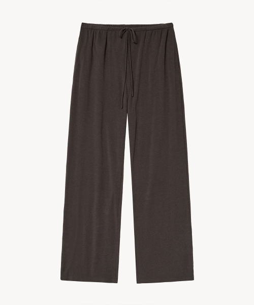 LADY VOLUME(レディーボリューム)の「レアリブドワイドパンツ (ブラウン)(スウェットパンツ・レディース・その他・SMALL/MEDIUM)」の1枚目の写真