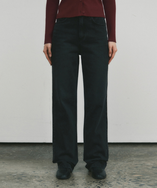 WEDNESDAYOASISFORWOMEN（ウェンズデー オアシス フォー ウーマン）の「W/テーラードフェードウォッシュデニムパンツ_BLACK(W25-PT23)（スウェットパンツ・レディース・ブラック・SMALL/MEDIUM）」の2枚目の写真