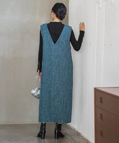 Droite lautreamont（ドロワットロートレアモン）の「袖ボタンランダムリブニット≪手洗い可能≫（ニット/セーター・レディース・オフホワイト/ピンク/イエロー/アイボリー/ブラック/チャコールグレー/ダークネイビー/ボルドー/ブラック系その他/ホワイト系その他・M）」の17枚目の写真