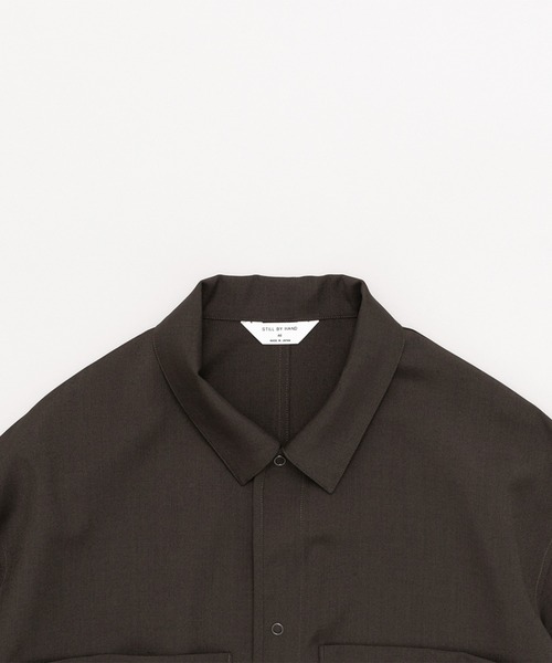 STILL BY HAND（スティルバイハンド）の「【STILL BY HAND】Double pocket shirt jacket（シャツ/ブラウス・メンズ・ダークブラウン/ダークグレー/ブラック・46/48）」の6枚目の写真