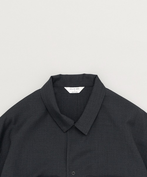 STILL BY HAND（スティルバイハンド）の「【STILL BY HAND】Double pocket shirt jacket（シャツ/ブラウス・メンズ・ダークブラウン/ダークグレー/ブラック・46/48）」の7枚目の写真