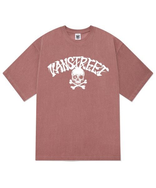 KAN6312(カン6312)の「KTPP0164 レタリングスカルブラッドピグメント半袖Tシャツ - ピンク(Tシャツ/カットソー・メンズ・その他・MEDIUM/LARGE/X-LARGE)」の1枚目の写真