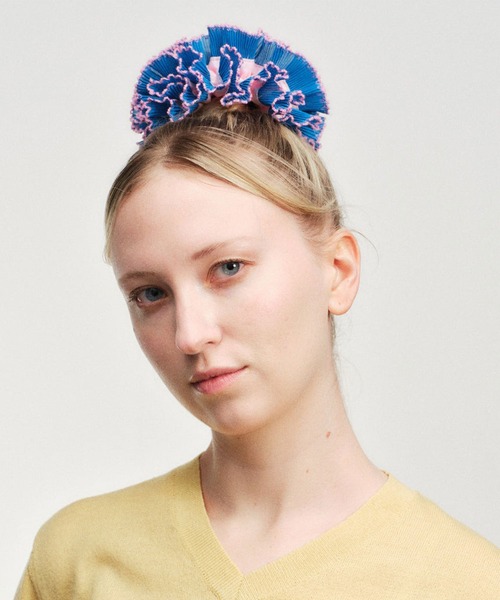 GOOD SQUISH(グッドスクイッシュ)の「【GOOD SQUISH】CURIOUS KIDS プリーツシュシュ(シュシュ・レディース・グリーン/ホワイト/マルチ/ブルー/ピンク・FREE)」の8枚目の写真