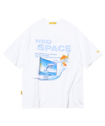 MAINBOOTH（メインブース）の「ネオスペースTシャツ(ホワイト)（Tシャツ/カットソー）」