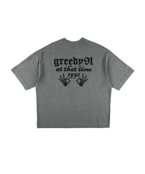 OURPOCKETS（アワーポケッツ）の「グリッドピグメント6部オーバーサイズTシャツ(カーキ)（Tシャツ/カットソー・レディース・カーキ・MEDIUM/X-LARGE）」の4枚目の写真