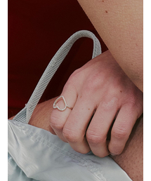 DENU（デヌ）の「sweet basic heart ring - silver（リング）」