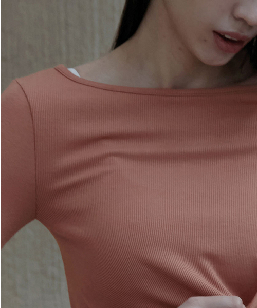 DEVIWEAR(デヴィウェア)の「DoubleButton ラップロングスリーブ DEVI-T0124-キャロット(Tシャツ/カットソー・レディース・オレンジ系その他・FREE)」の4枚目の写真