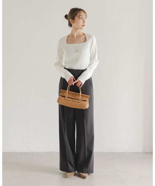 Noble（ノーブル）の「デコルテニット（ニット/セーター・レディース・ブラック/ピンク/ホワイト・FREE）」の17枚目の写真