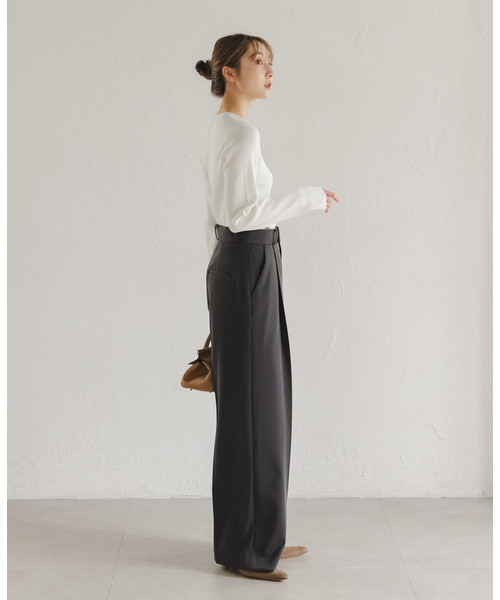 Noble（ノーブル）の「デコルテニット（ニット/セーター・レディース・ブラック/ピンク/ホワイト・FREE）」の18枚目の写真