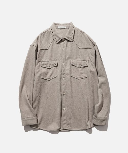 VASTIC(バスティック)の「スタッドウェスタンシャツ_グレー(シャツ/ブラウス・メンズ・その他・LARGE/MEDIUM)」の1枚目の写真