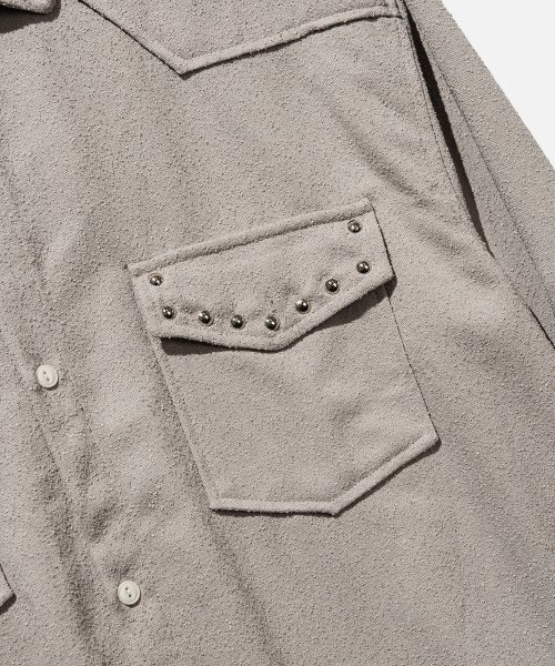 VASTIC(バスティック)の「スタッドウェスタンシャツ_グレー(シャツ/ブラウス・メンズ・その他・LARGE/MEDIUM)」の4枚目の写真