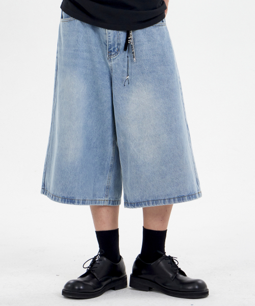 BY.L(バイエル)の「オリジン バミューダデニムパンツ ライトブルー(その他パンツ・メンズ・その他・SMALL/MEDIUM/LARGE)」の1枚目の写真