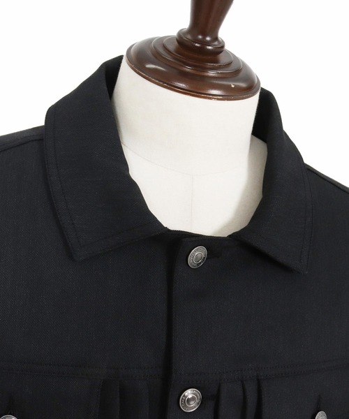 CALL&RESPONSE（コールアンドレスポンス）の「mj11299- 反応染デニムジャケットⅡ(260-1103-01)（デニムジャケット・メンズ・ブラック・5/4/2）」の4枚目の写真