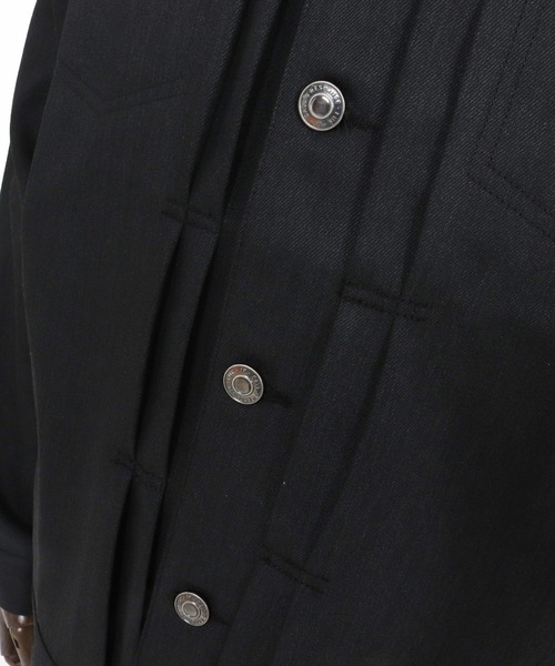 CALL&RESPONSE（コールアンドレスポンス）の「mj11299- 反応染デニムジャケットⅡ(260-1103-01)（デニムジャケット・メンズ・ブラック・5/4/2）」の7枚目の写真