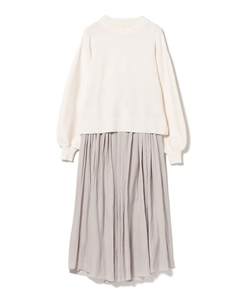 BEAMS HEART（ビームスハート）の「ハイネック プルオーバー セット スカート 26SS（セットアイテム）（ワンピース・レディース・ネイビー/グリーン/グレー/オフホワイト・FREE）」の11枚目の写真