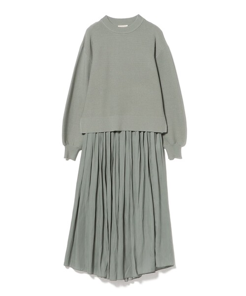 BEAMS HEART（ビームスハート）の「ハイネック プルオーバー セット スカート 26SS（セットアイテム）（ワンピース・レディース・ネイビー/グリーン/グレー/オフホワイト・FREE）」の15枚目の写真
