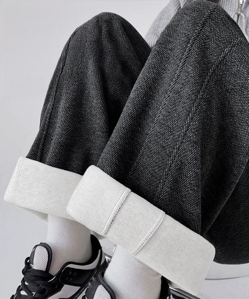Miniministore(ミニミニストア)の「ヘリンボーン柄ワイドパンツレディース美脚(デニムパンツ・レディース・ブラウン系3/ベージュ系2/グレー系1/ブラウン系4/ベージュ系1/ブラウン系1/グレー系2/グレー系4/ブラウン系2/グレー系3・FREE)」の18枚目の写真