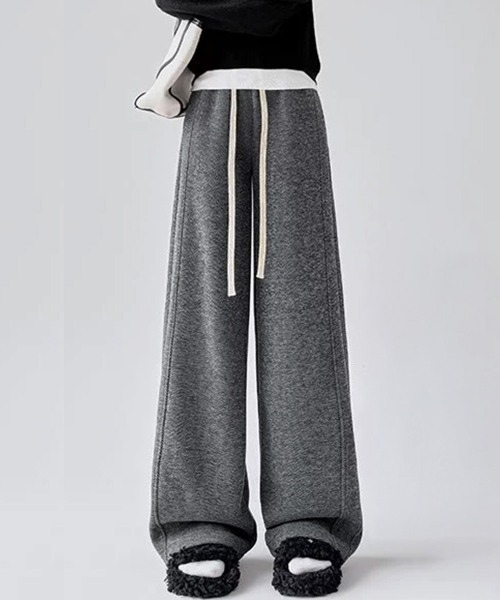Miniministore(ミニミニストア)の「ヘリンボーン柄ワイドパンツレディース美脚(デニムパンツ・レディース・ブラウン系3/ベージュ系2/グレー系1/ブラウン系4/ベージュ系1/ブラウン系1/グレー系2/グレー系4/ブラウン系2/グレー系3・FREE)」の19枚目の写真